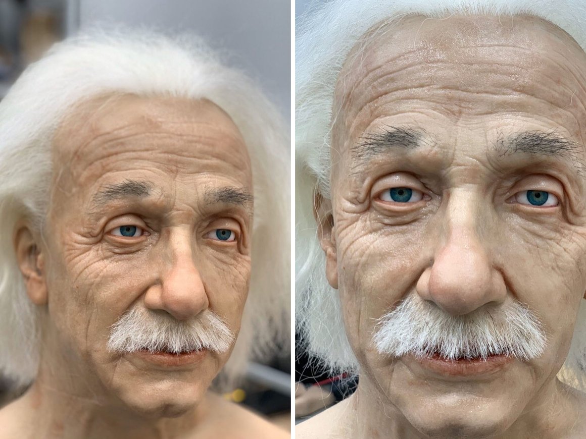 Стартап Promobot показал робота с лицом Эйнштейна. А до этого — Шварценеггера