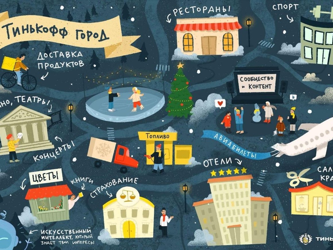 «Тинькофф» запустил платформу «Тинькофф Город» для планирования развлечений и путешествий