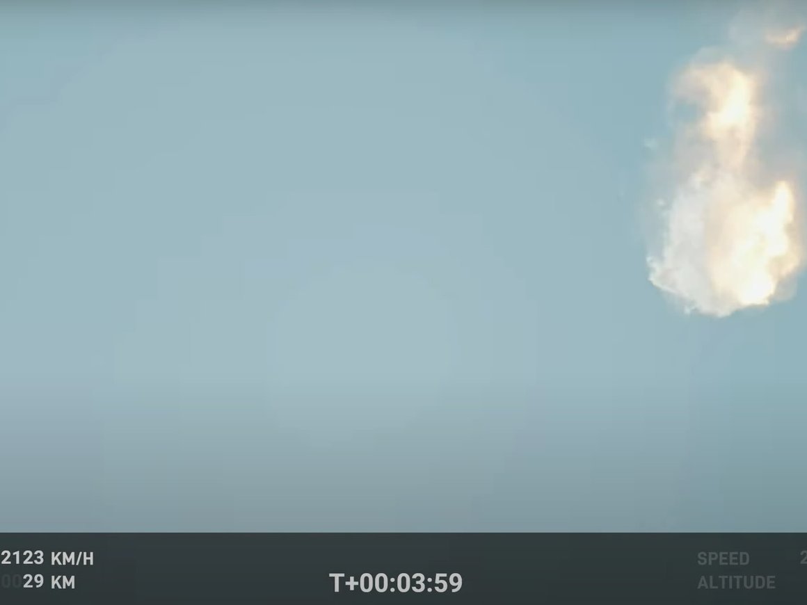 Ракета Starship взорвалась спустя три минуты после запуска