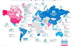 HowMuch показала карту с лучшими работодателями в мире