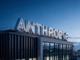 Логотип Anthropic на здании