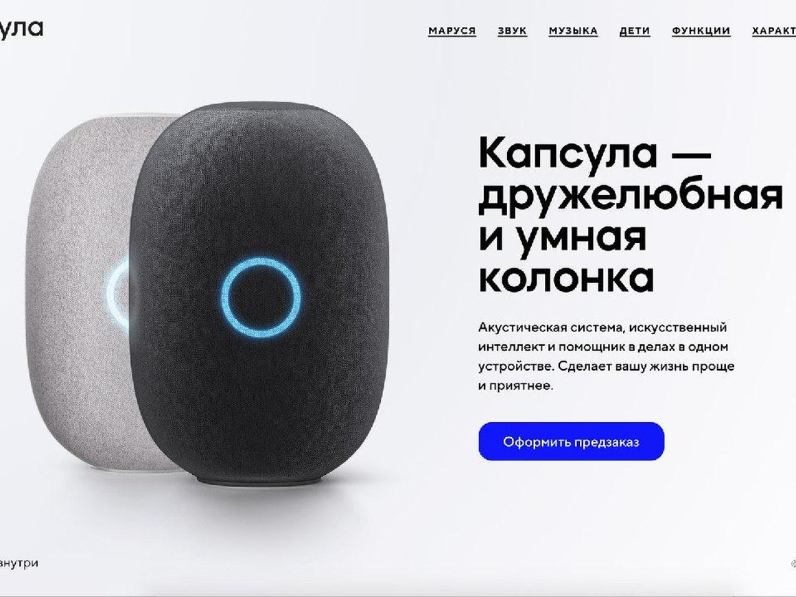 Mail.ru Group показала макет своей «умной» колонки — «Капсулы»