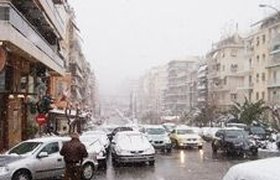 Грецию накрыло снегом. Фоторепортаж