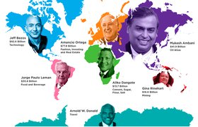 HowMuch показала карту с самыми богатыми людьми каждого континента