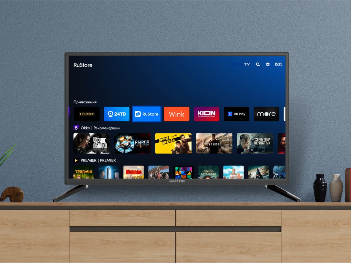 Ozon запустит собственную ОС с сервисами от VK для умных телевизоров Hartens