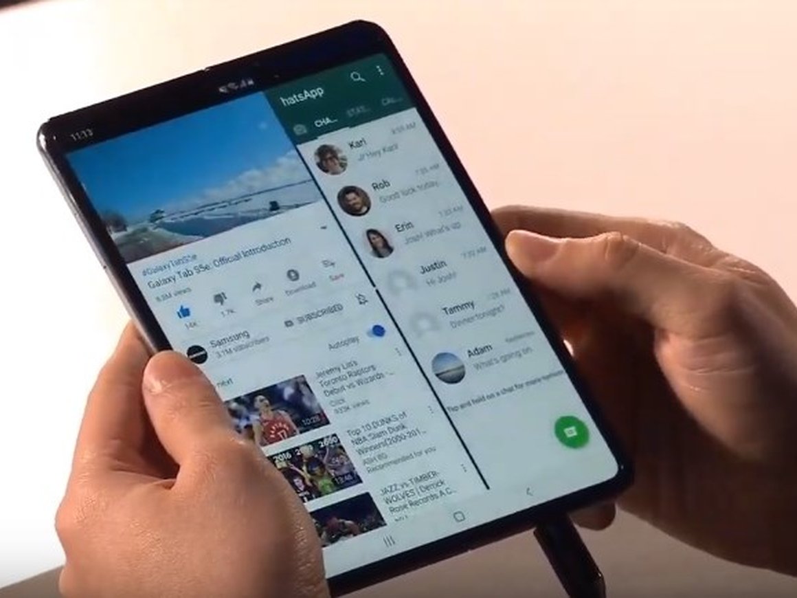 Samsung представил Galaxy Fold — смартфон со складным экраном