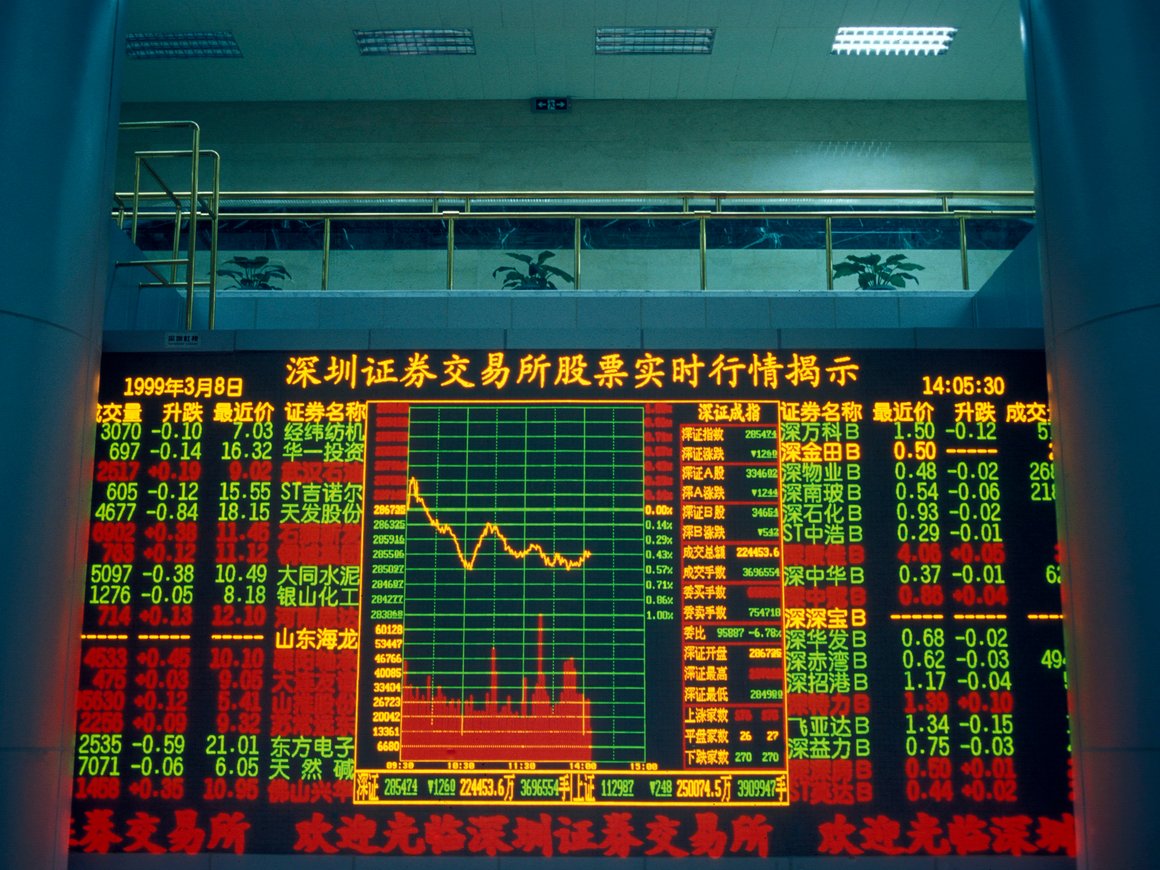 Китайский рынок акций рухнул до минимума с допандемийного 2019 года