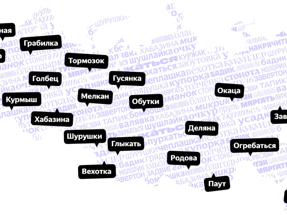 Яндекс назвал используемые в интернете редкие слова жителей разных регионов России