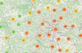 В сети опубликовали карту с утекшими данными клиентов «Яндекс.Еды», ГИБДД и СДЭК