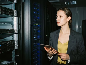 Девушка, специалист по кибербезопасности