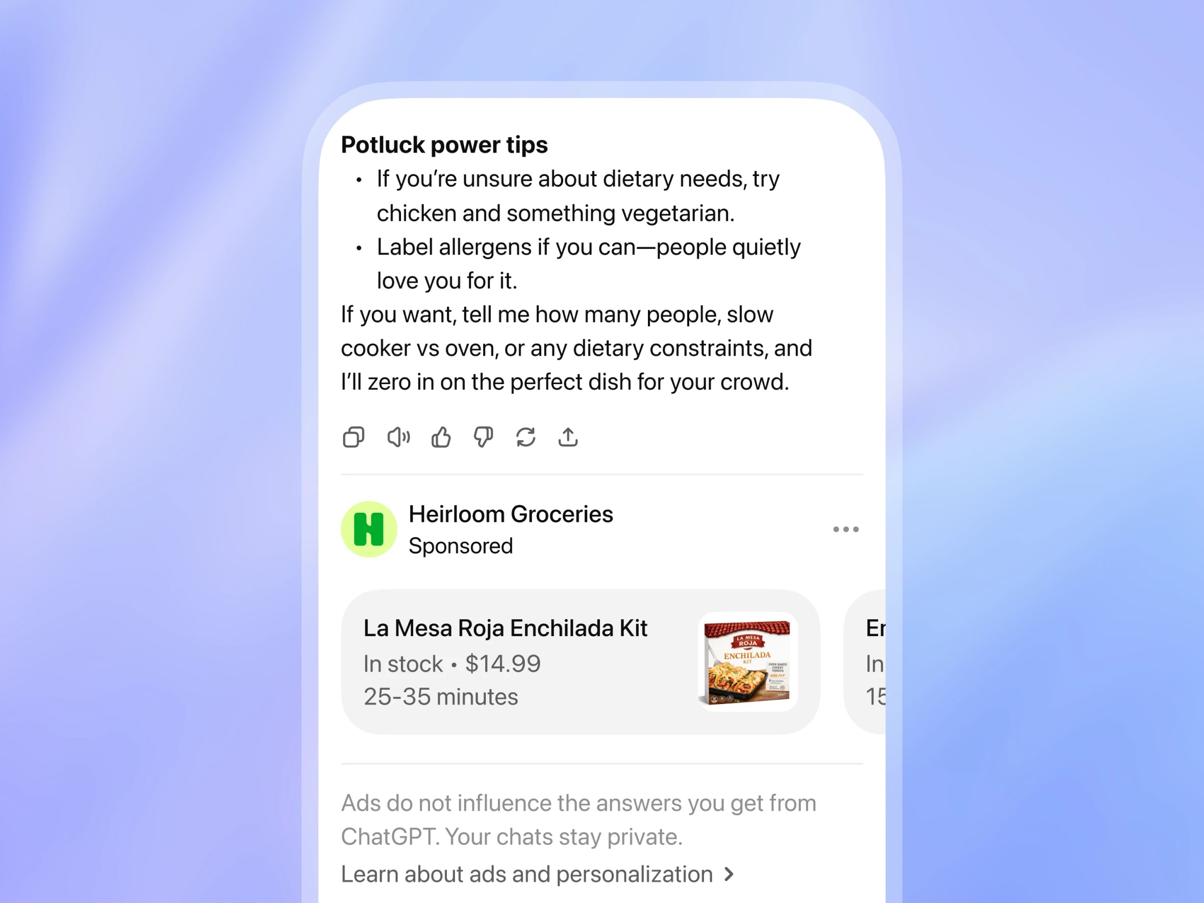В ChatGPT появилась реклама — теперь официально: первые объявления уже появились у пользователей подписок Free и Go