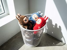 Лабубу в корзине