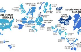 HowMuch показала карту с самыми дорогими брендами в каждой стране мира