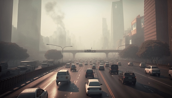 дорожный трафик, городской смог