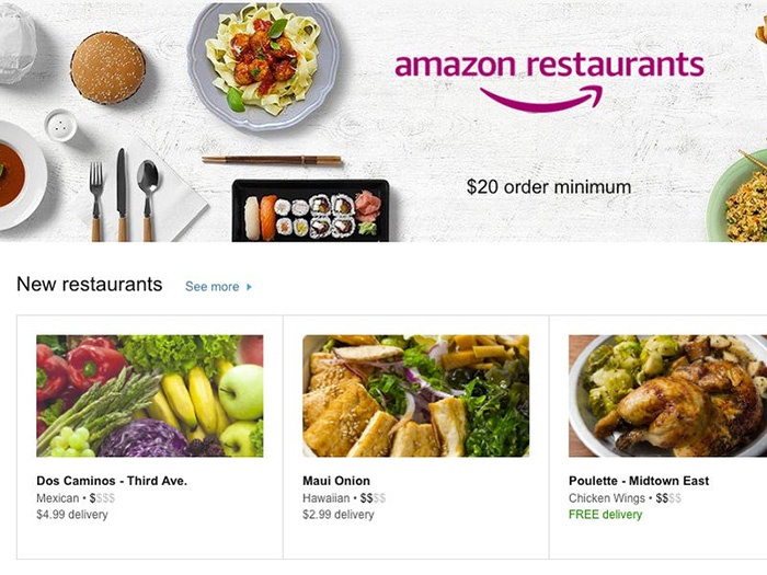 Сервис Amazon Restaurants