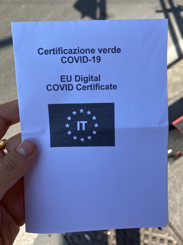 сертификат в Милане