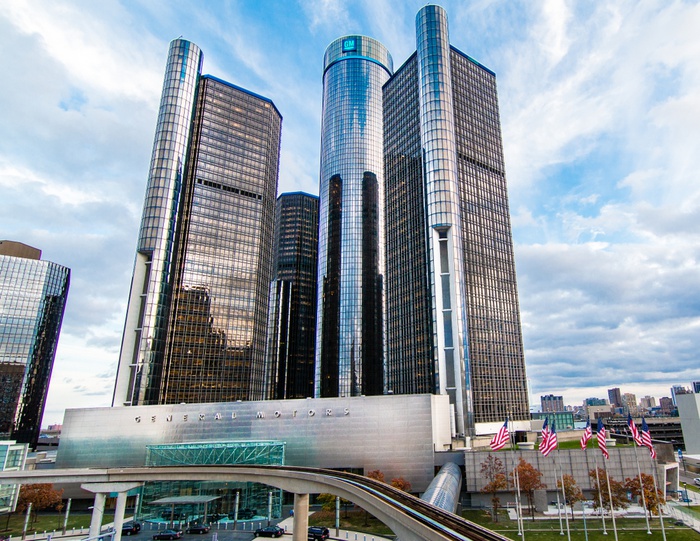 штаб-квартира General Motors в Детройте, США