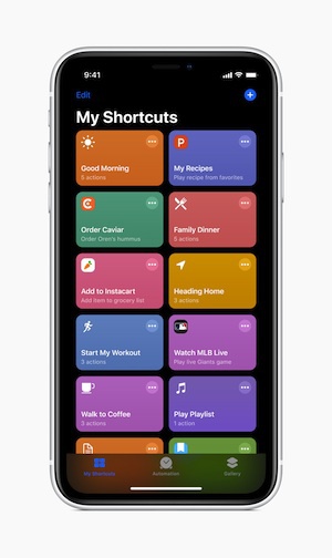 Быстрые команды Siri