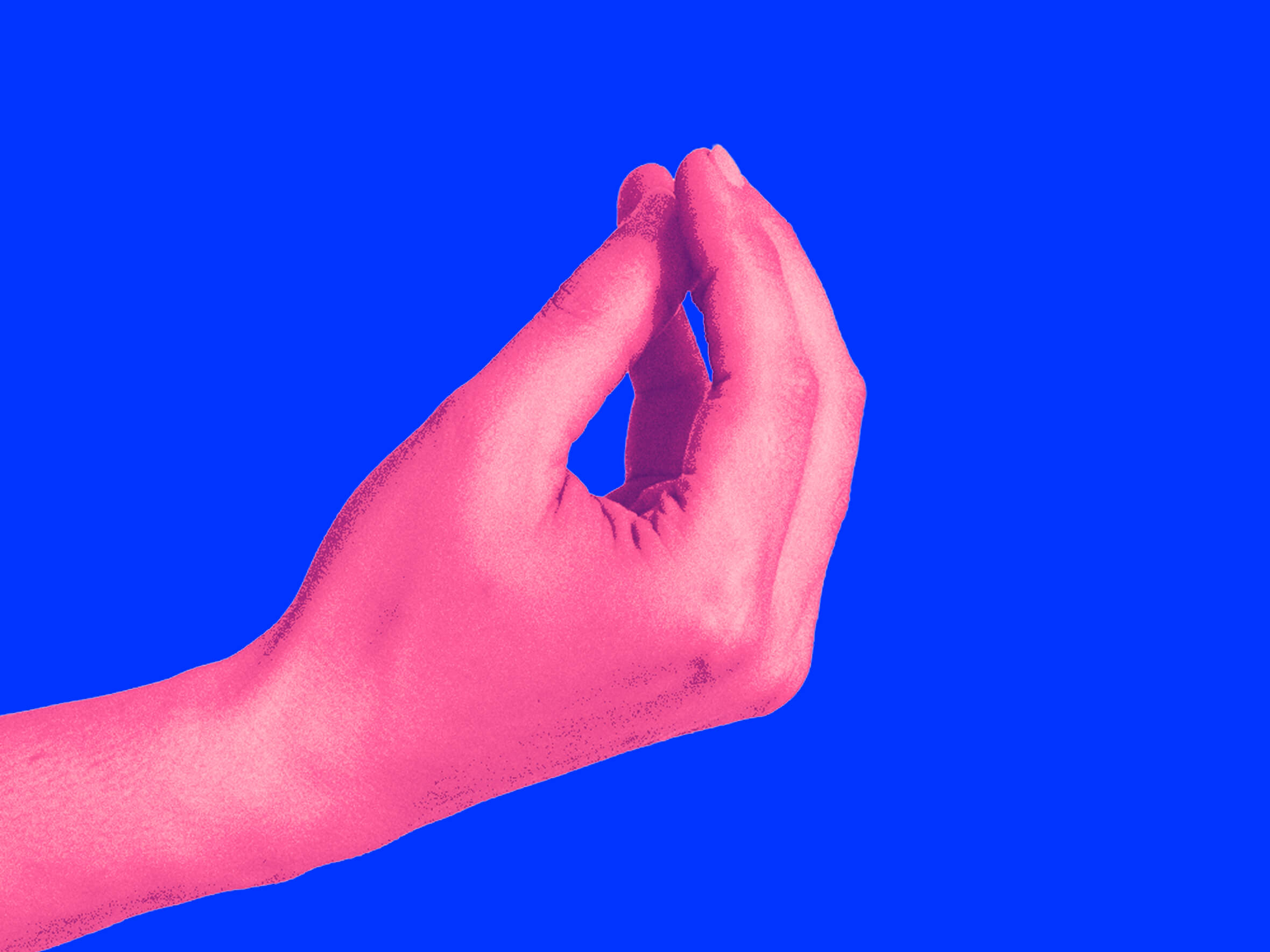 рука показывает эмоцию