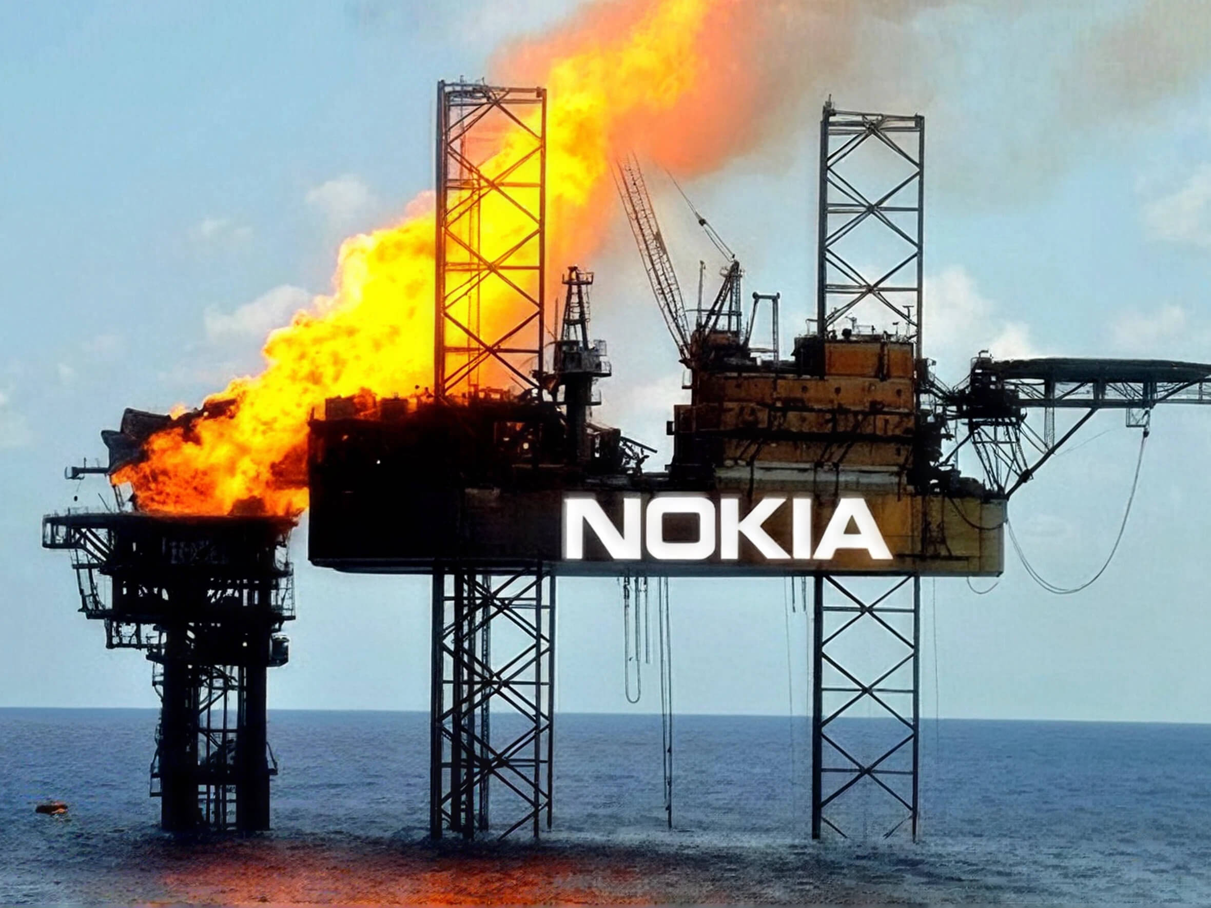Горящая нефтевышка